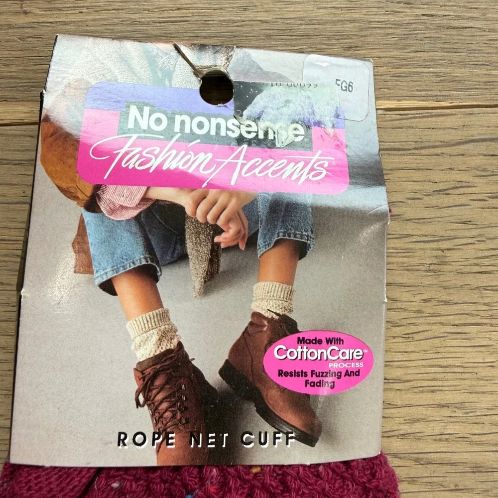No Nonsense‎ Fashion Accents Rope Net Cuff Socks 3 Pair Bundle Confetti Nep VTG